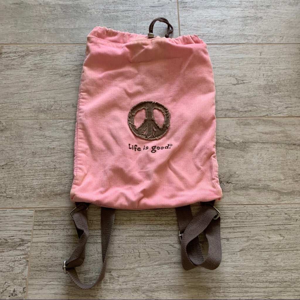 Pink Drawstring Bag